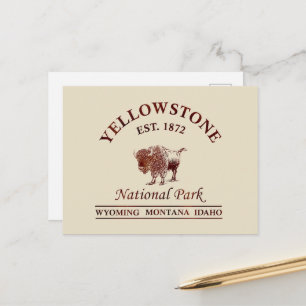 Vintage Yellowstone National Park Holiday Postcard