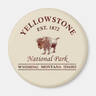 Vintage Yellowstone National Park Magnet