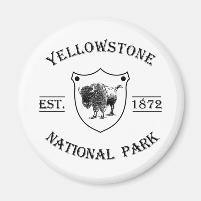 Vintage Yellowstone National Park Magnet (Front)