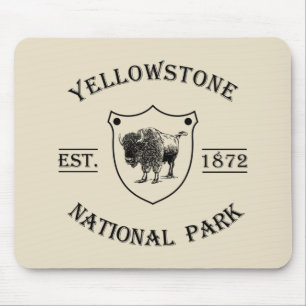 Vintage Yellowstone National Park Mouse Pad