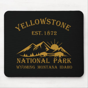 Vintage Yellowstone National Park Mouse Pad