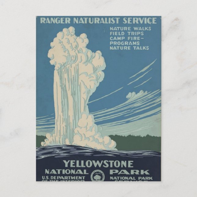 Vintage Yellowstone National Park Postcard (Front)