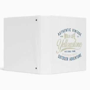 Vintage Yellowstone National Park Wild Life Outdoo Binder