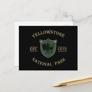Vintage Yellowstone Ntaional Park Holiday Postcard