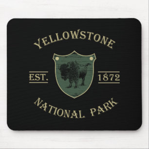 Vintage Yellowstone Ntaional Park Mouse Pad