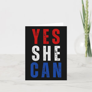 Vintage Yes She Can Kamala Harris 2024 Elections Card