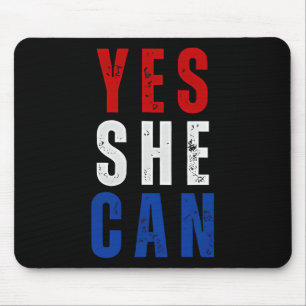 Vintage Yes She Can Kamala Harris 2024 Elections Mouse Pad