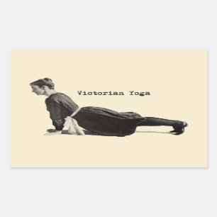 Vintage Yoga Woman Up Dog Antique Sticker