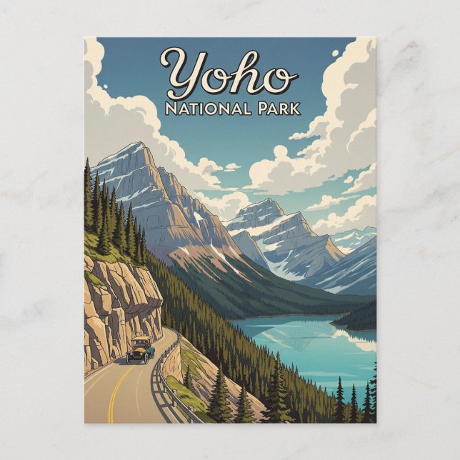 Vintage Yoho National Park Canada Postcard (Front)