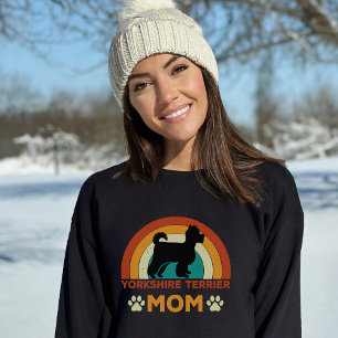 Vintage Yorkshire Terrier Dog Mom Sunset   Sweatshirt