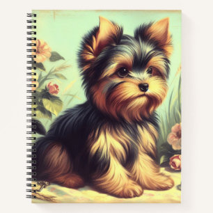Vintage Yorkshire Terrier Painting Notebook