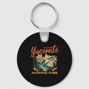 Vintage Yosemite National Park California Sunset Keychain