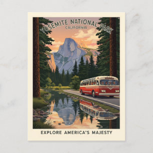 Vintage Yosemite national park Postcard