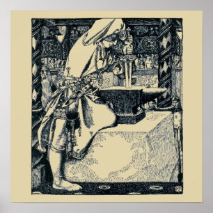 Vintage Young King Arthur by Howard Pyle Poster