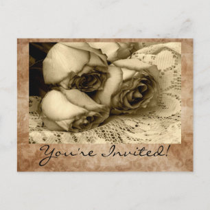 Vintage You're Invited! Invitation Postcards