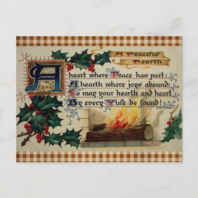 Vintage Yule Postcard (Front)