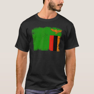 Vintage Zambia Flag Zambian Independence Day T-Shirt