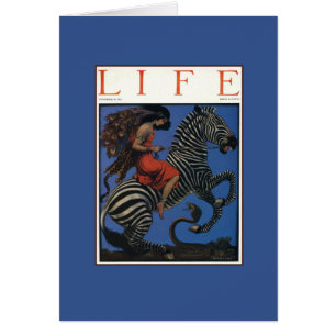 Vintage Zebra Art Nouveau Femme