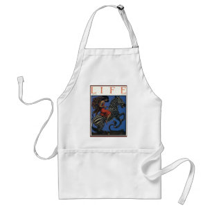 Vintage Zebra Art Nouveau Woman Life 1922 Standard Apron