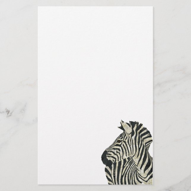 Vintage Zebra Stationery (Front)