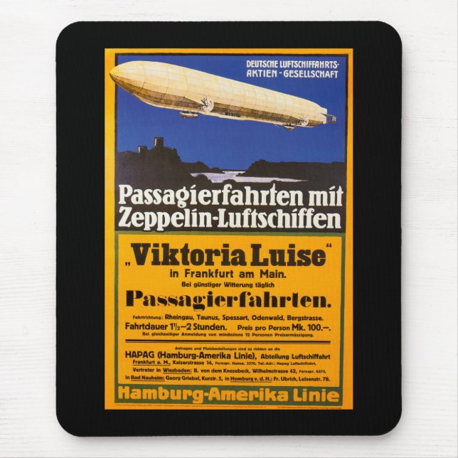 Vintage Zeppelin Viktoria Luise Mouse Pad (Front)