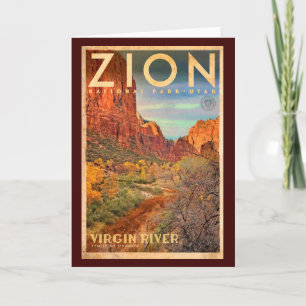 Vintage Zion National Park Greeting Cards