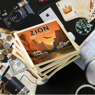 Vintage Zion National Park Magnet