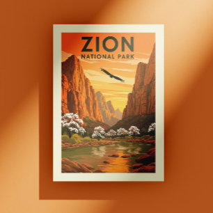 Vintage Zion National Park Postcard