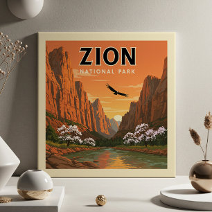 Vintage Zion National Park Tile