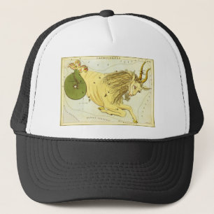 Vintage Zodiac, Astrology Capricorn Constellation Trucker Hat