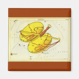Vintage Zodiac Astrology Libra Scale Constellation Magnet