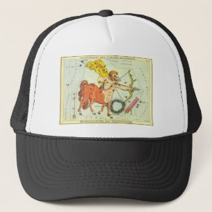 Vintage Zodiac Astrology Sagittarius Constellation Trucker Hat