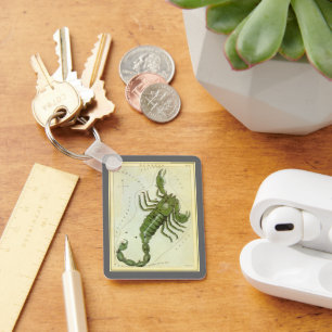 Vintage Zodiac, Astrology Scorpio Constellation Keychain