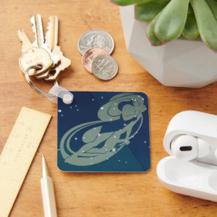 Vintage Zodiac Astrology, Virgo Constellation Keychain