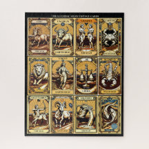 Vintage Zodiac Signs Puzzle – Tarot-Inspired Astro