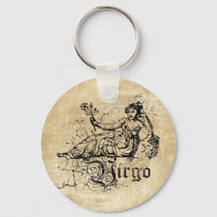 Vintage Zodiac Virgo Keychain