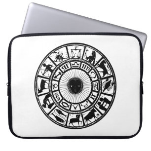 Vintage Zodiac Wheel Laptop Sleeve