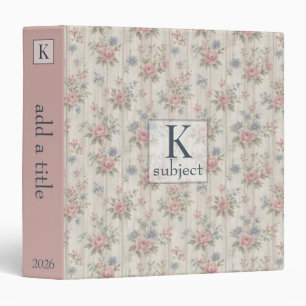 VintageRustic Shabby Chic Floral on Wood Farmhouse Binder