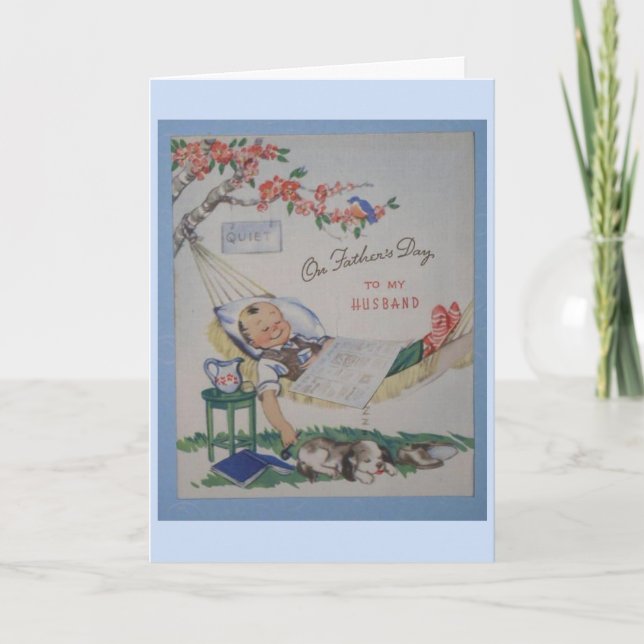 Vintages Father's Day - To My Husband, Card (Front)