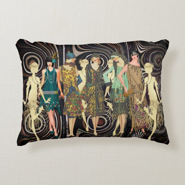 Vintages flappers Dancing Accent Coussin (Devant)