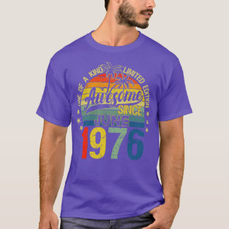 VintageYears Old June 1976 Decorations th Birthday T-Shirt