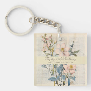 Vintaqe botanique Fleur sauvage 80e anniversaire