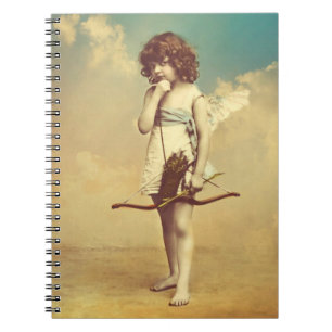 Vintate Cupid avec Carnet photo Spiral Flèche