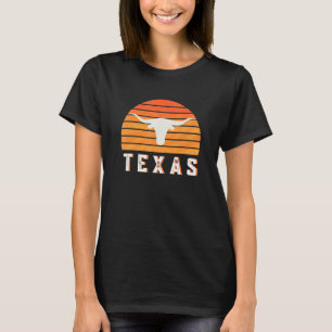 Vintge Austin  Texas Keep It Weird Longhorn Sunset T-Shirt