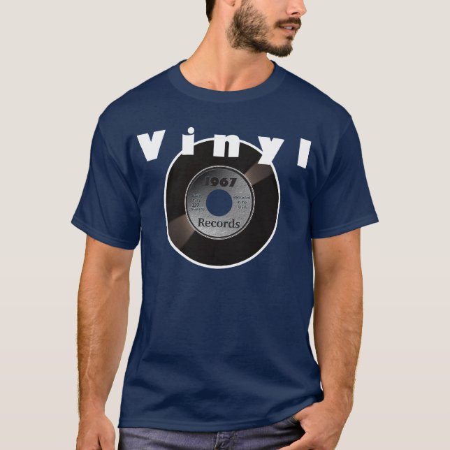 Vinyl 45 Grey T-Shirt (Front)