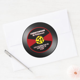 Vinyl 45 Record Label Individual Personalized