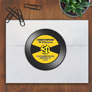 Vinyl 45 Record Label Individual Personalized