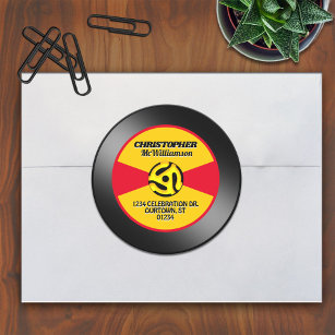 Vinyl 45 Record Label Individual Personalized