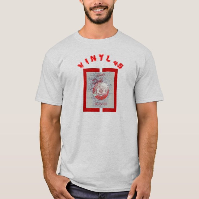 Vinyl 45 Red  T-Shirt (Front)