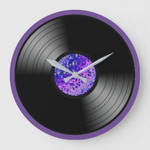 Vinyl Album Record Music Lover Large Clock